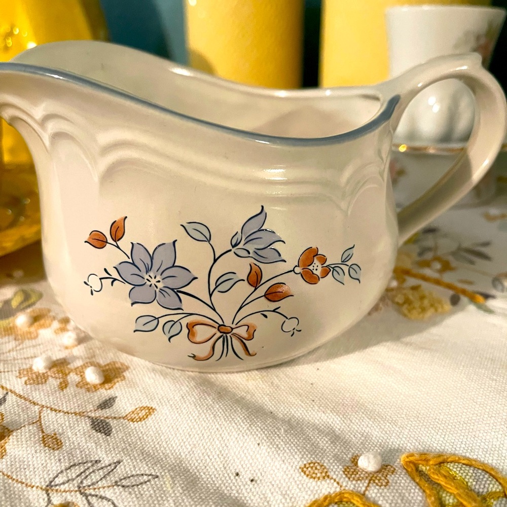 Vintage Stoneware Gravy Boat Cordella